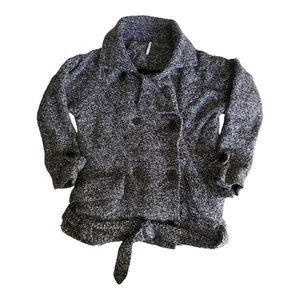 Free People Gray Belted Jacket Womens Small